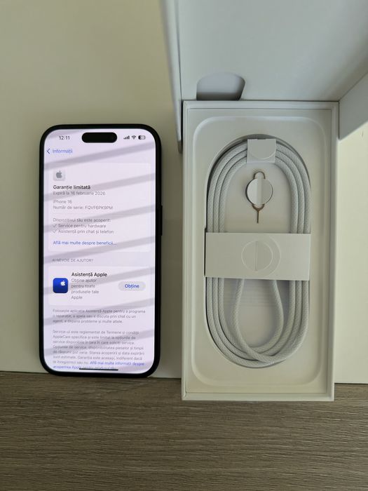Iphone 16 negru 128gb procent baterie 100% garantie