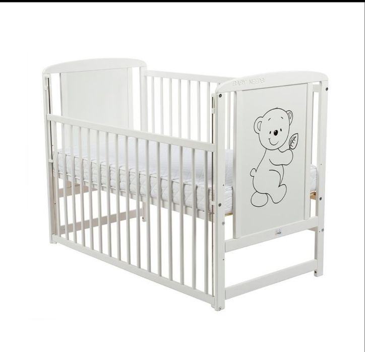 Pătuț bebe 120x60 culoare natur + saltea cocos lavabila