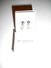 Промоция: Италиански сребърни обеци Ti Sento Milano с перли и цирконий