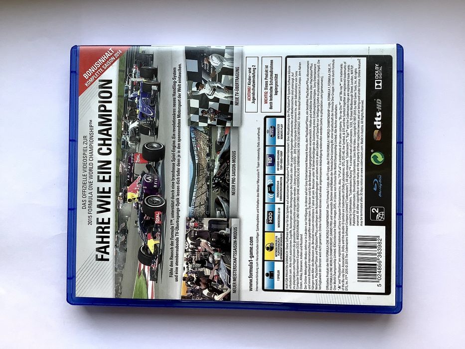 Новые диски PS4: F1 2015/2019, Ace combat 7