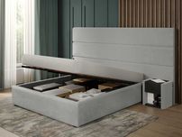 Pat tapitat Hera rabatabil 270x144 C1 cu blanita plusata Gri Lapit 06