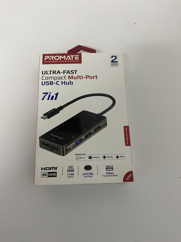 Adaptor HUB USB-c/ HDMI-USB-sd/ 7 in 1