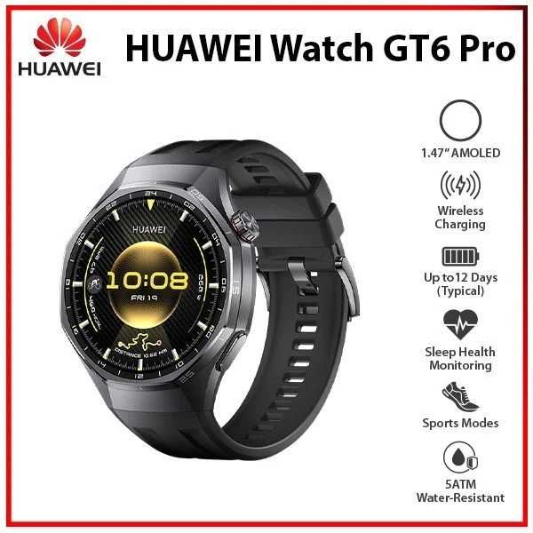 НОВ! Huawei Watch GT 6 Pro 46mm Black 2г. Гаранция!
