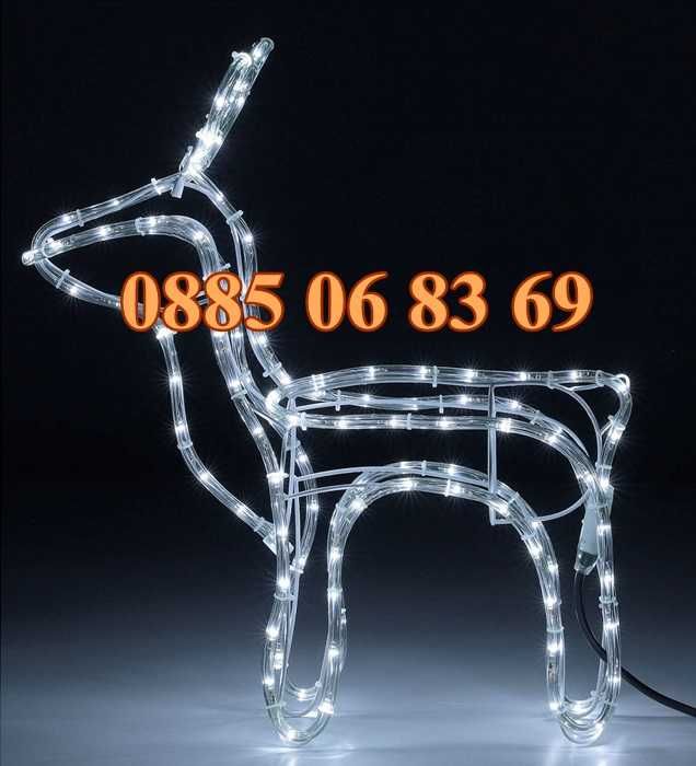 3 модела Коледен светещ елен, коледна украса, коледен елен