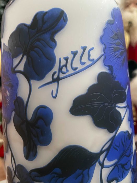 Vaza menaj sticla vintage Galle-like 30x11cm nu Rosenthal Villeroy NOU