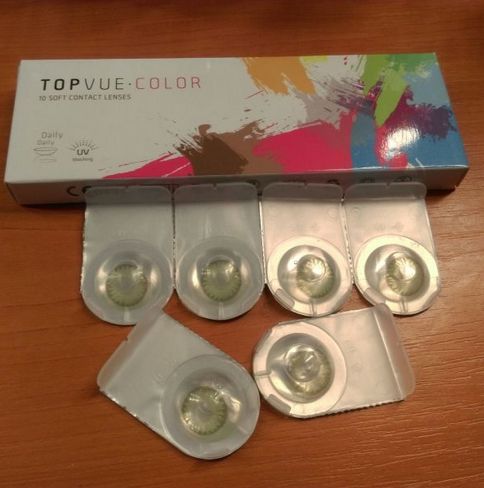Цветни контактни лещи TopVUE COLOR (зелени, сиви и сини)