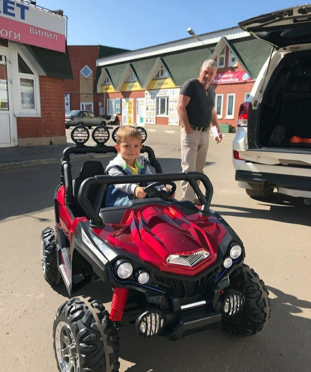 Даставка бесплатная. Детская электромобиль внедорожник Buggy 4×4 новий