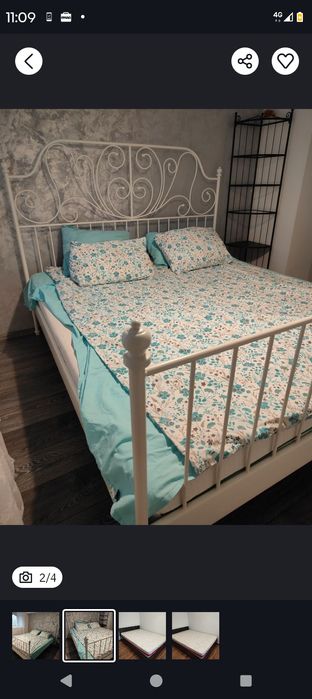 Cadru pat metalic 1,8m x 2m