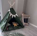 Set Cort de joaca, teepee, Dark Green