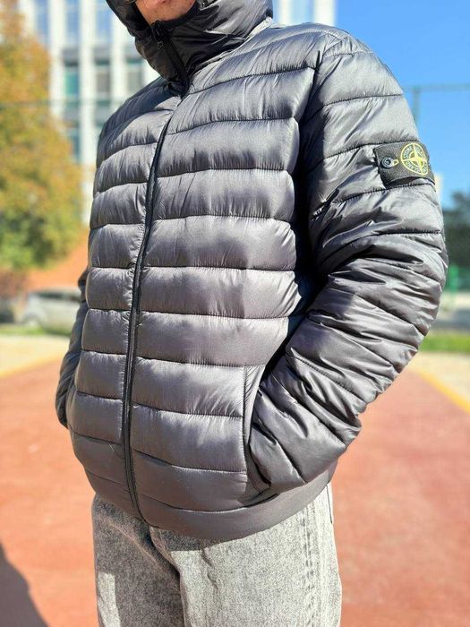 Черно Мъжко Яке Stone Island Стон Айлнъд Зимно Якето