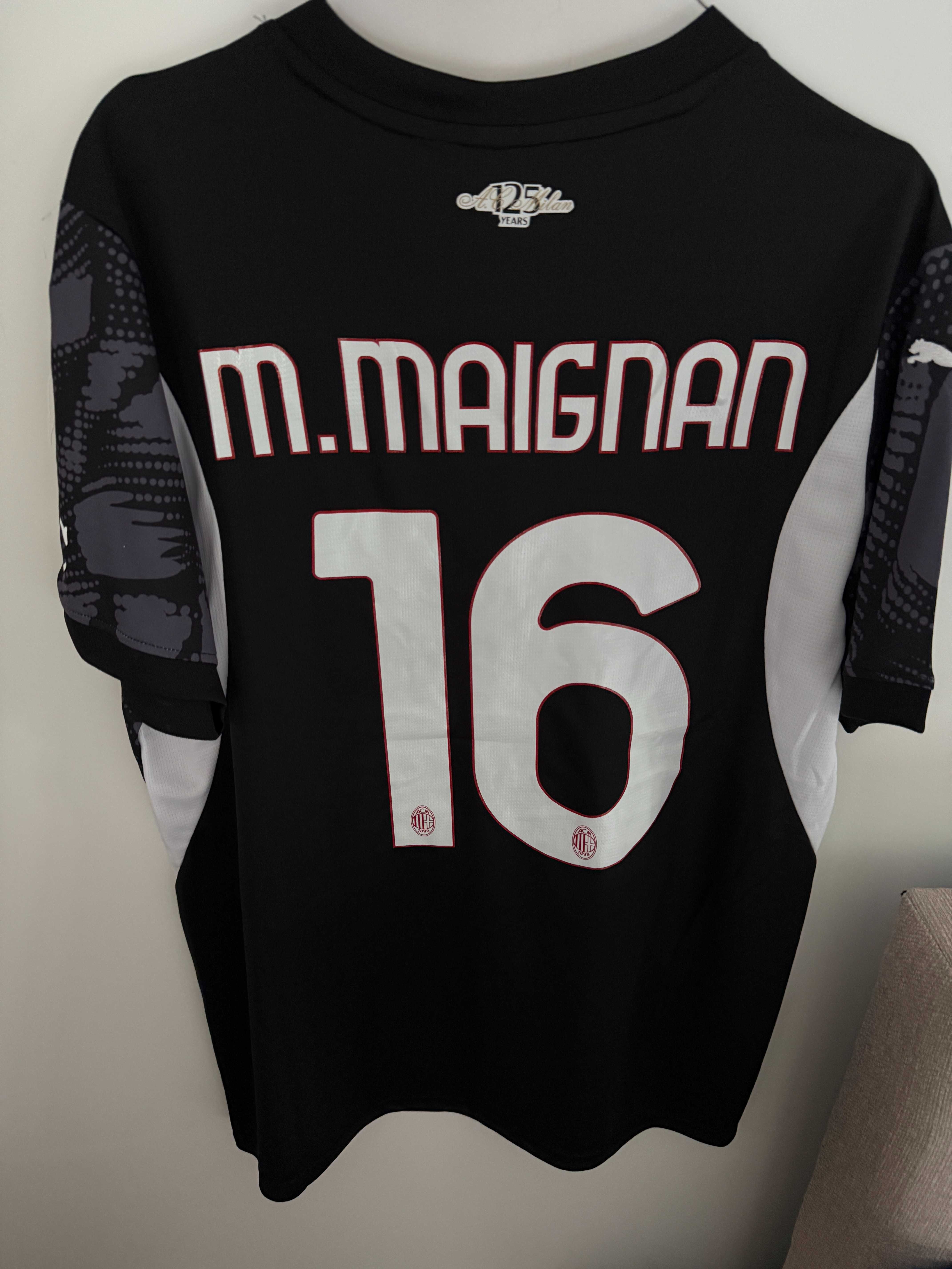 Tricou Maignian AC Milan portar serie A negru fotbal