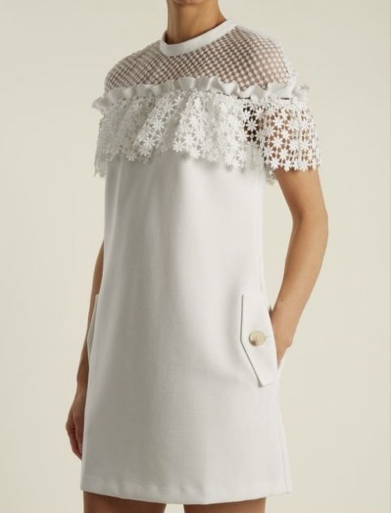 Rochie alba Self Portrait
