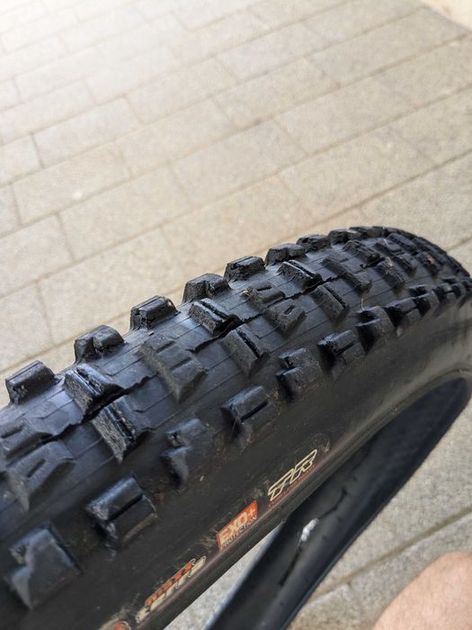 Set cauciucuri MTB Maxxis Minion DHR II 29x2.4 MaxxTerra Logo alb