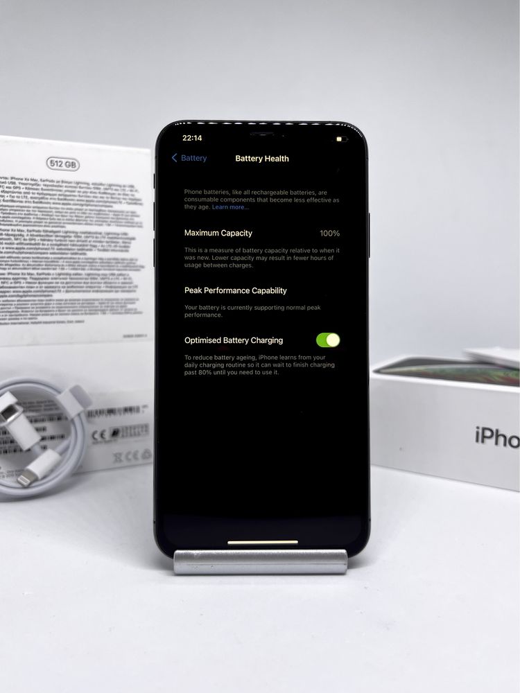 iPhone Xs MAX, 512GB, Space Gray, КАТО НОВ, 100% батерия, ГАРАНЦИЯ!