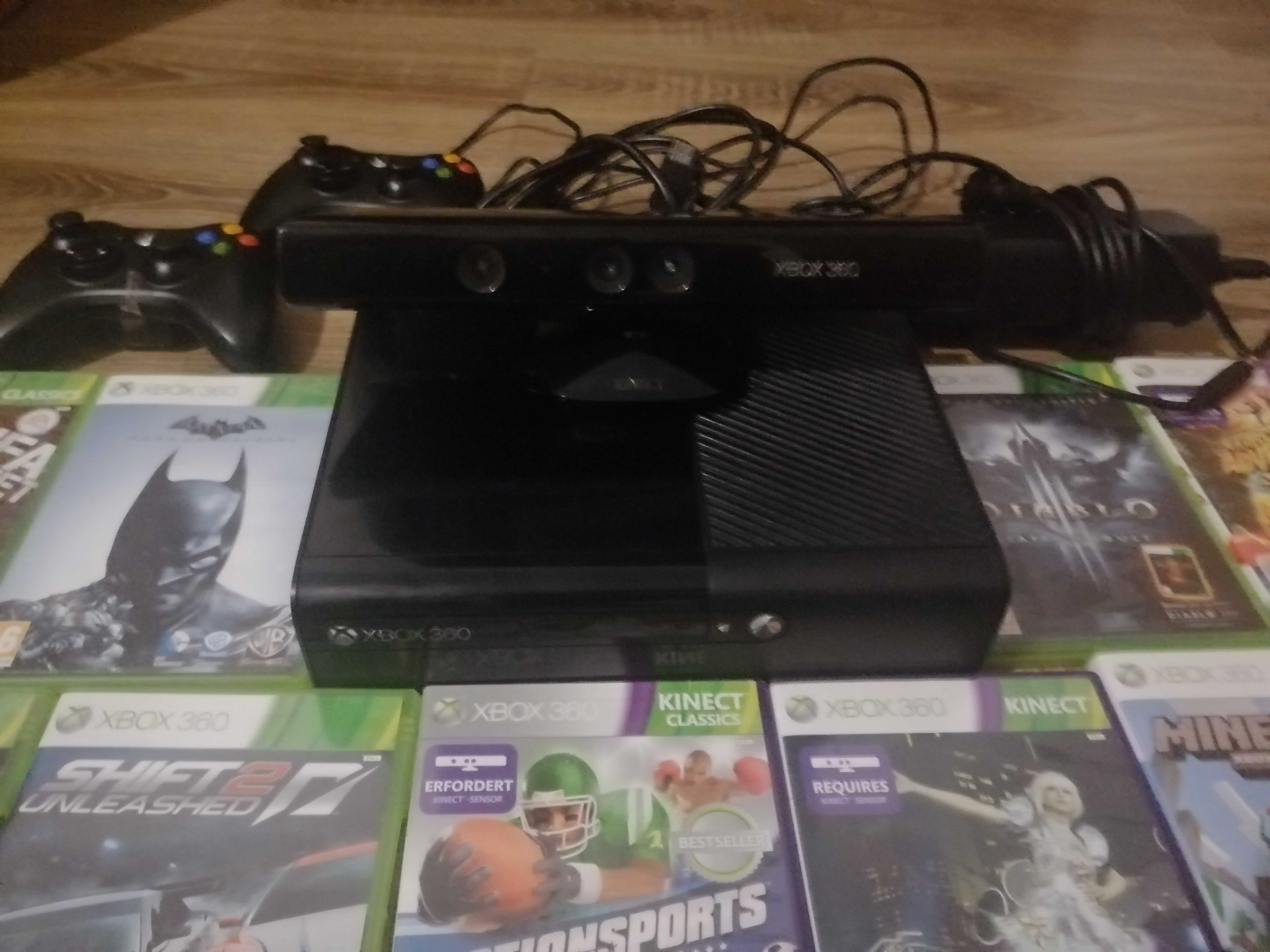 Xbox 360 + kinect + 14 jocuri