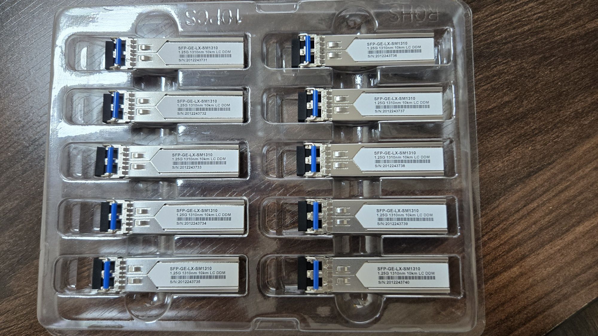 Трансивер, SFP Modul 1.25G, 1310nm, 10km, LC, DDM.