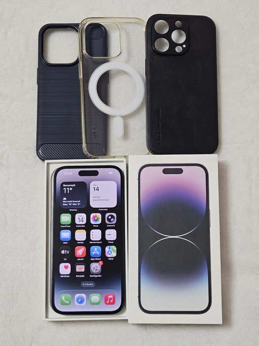 Iphone 14 pro 128GB, baterie 90% Space Black stare CA NOU