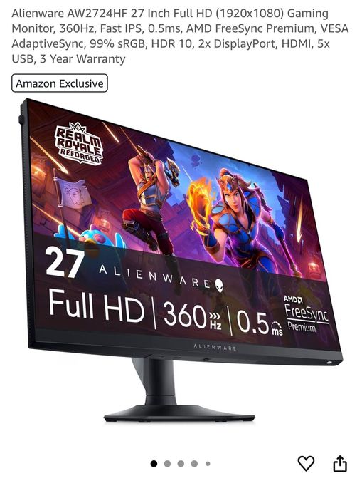 Alienware 27’inch 360hz monitor
