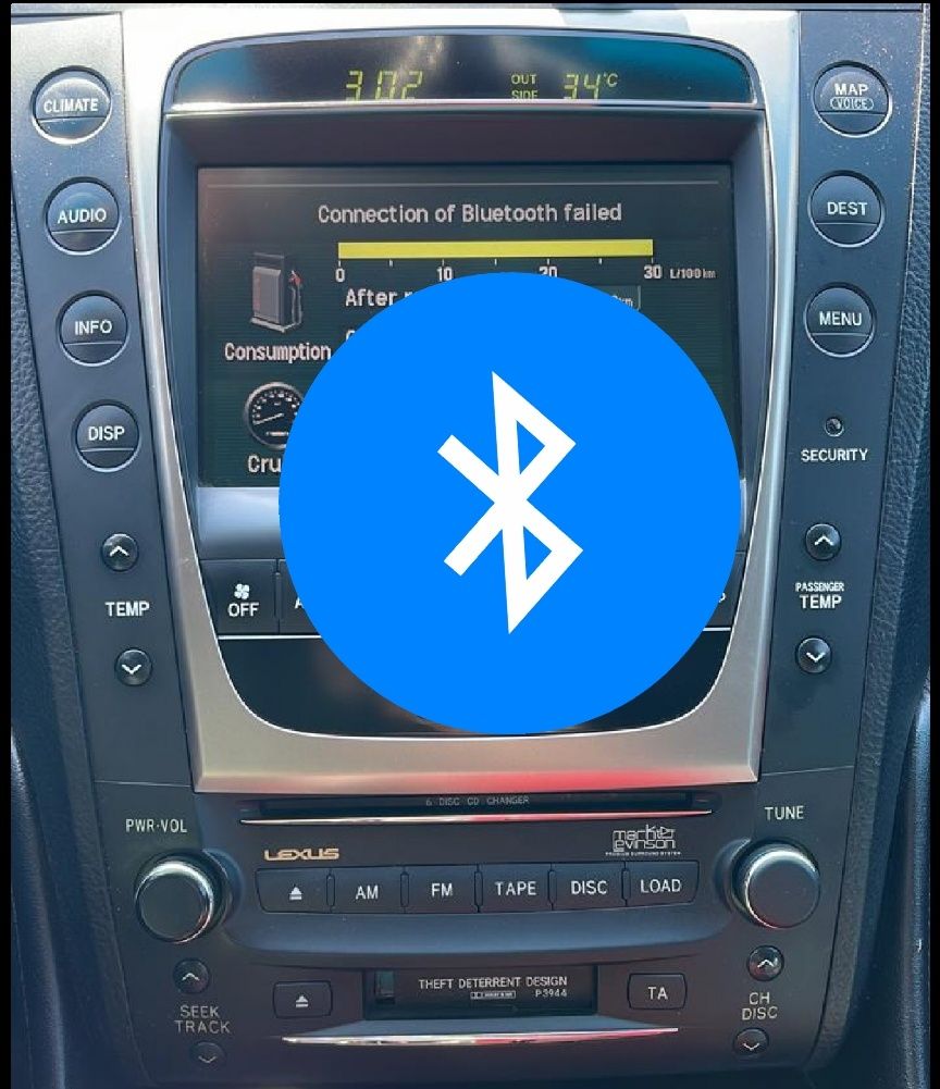 Установка Bluetooth 4.2 модуля на штатные магнитолы Infinity Lexus 470
