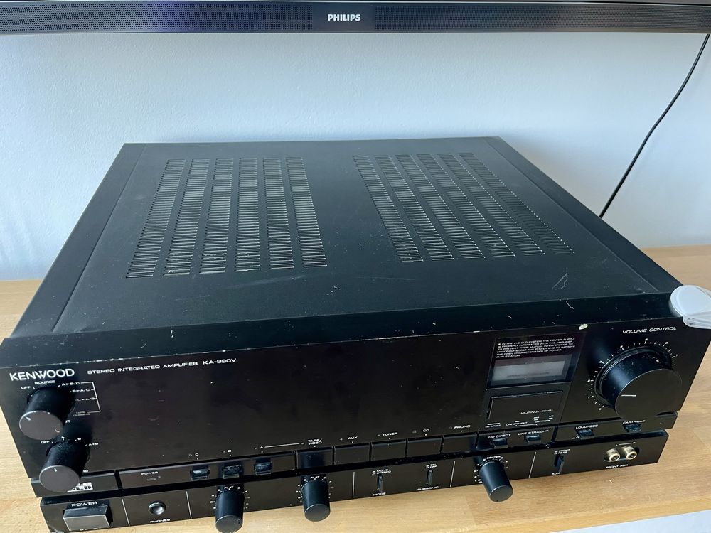 Усилвател Kenwood KA-990V и тонколони Taga Harmony TAV-806F, 180W RMS