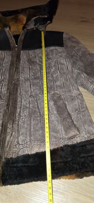 Cojoc piele si blana naturala pt 10 ani