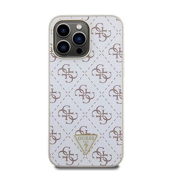 Guess hardcase 4g triangle metal logo за iphone 16 pro max – бял