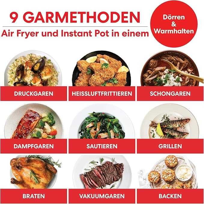 Instant Pot Pro Crisp 7.6L Mултикукър 1500W Готвене под налягане 11в1