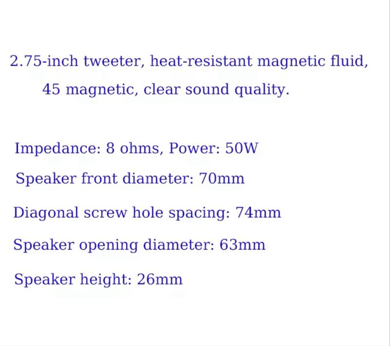 Tweetere Panasonic 7cm 50w