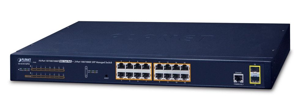 switch PLANET nou GS-4210-16P2S  L2/L4 Gigabit Ethernet