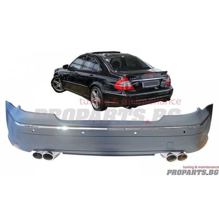 E63 AMG тип задна броня за Mercedes Benz E-class 02-09 W211