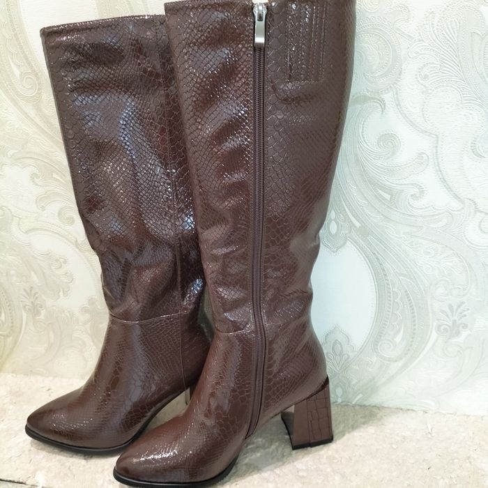 Сапоги зимние  кожаные