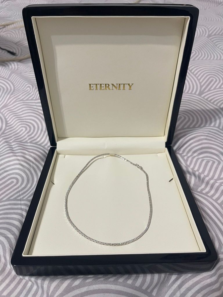 Colier Tennis Aur Alb 18K Sabrini