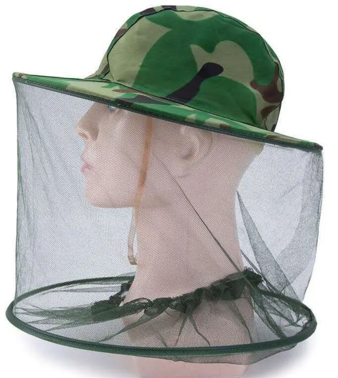 Нова защитна шапка с мрежа за пчелари и рибари