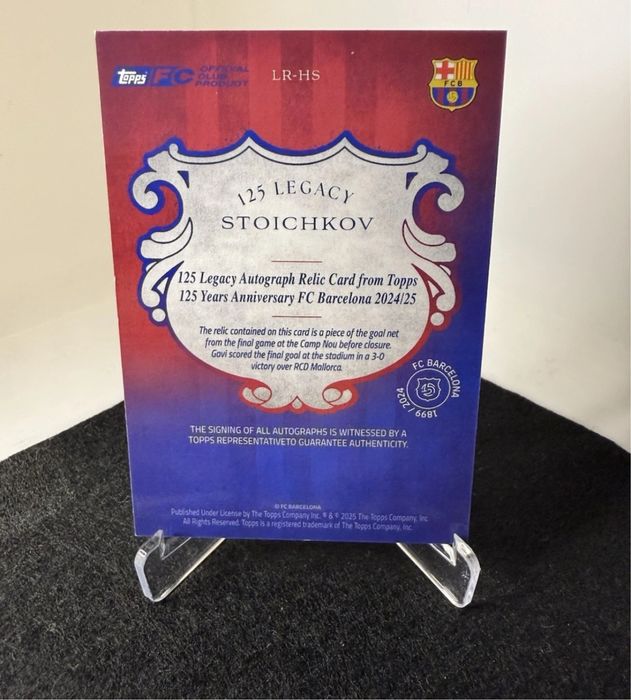 Topps FC Barcelona 125 Years Anniverary Relic Auto Стоичков 48/50