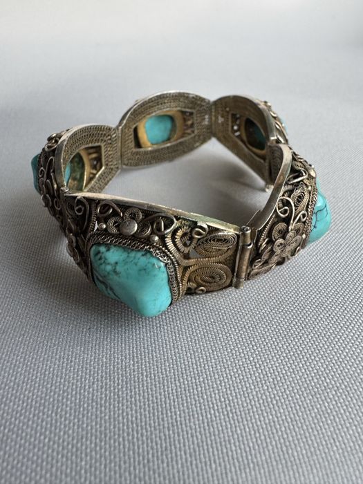 Bratara argint si turcoaz China Veche