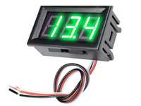 Voltmetru Digital de Panou, 0 - 99.9V, 3 fire / 0-200V Led Verde