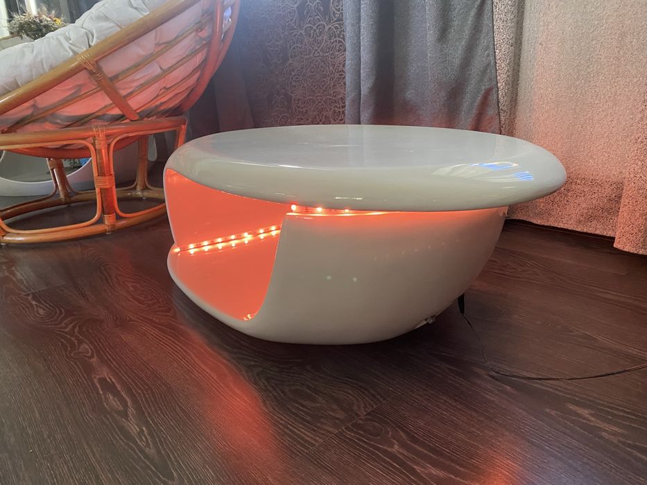 Vand masa cafea cu lunini led