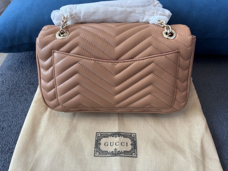 Gucci Marmont Bag кафява чанта среден размер
