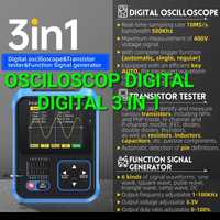 Tester LCR, osciloscop digital si generator de semnal 3 in 1 DSO-TC3.