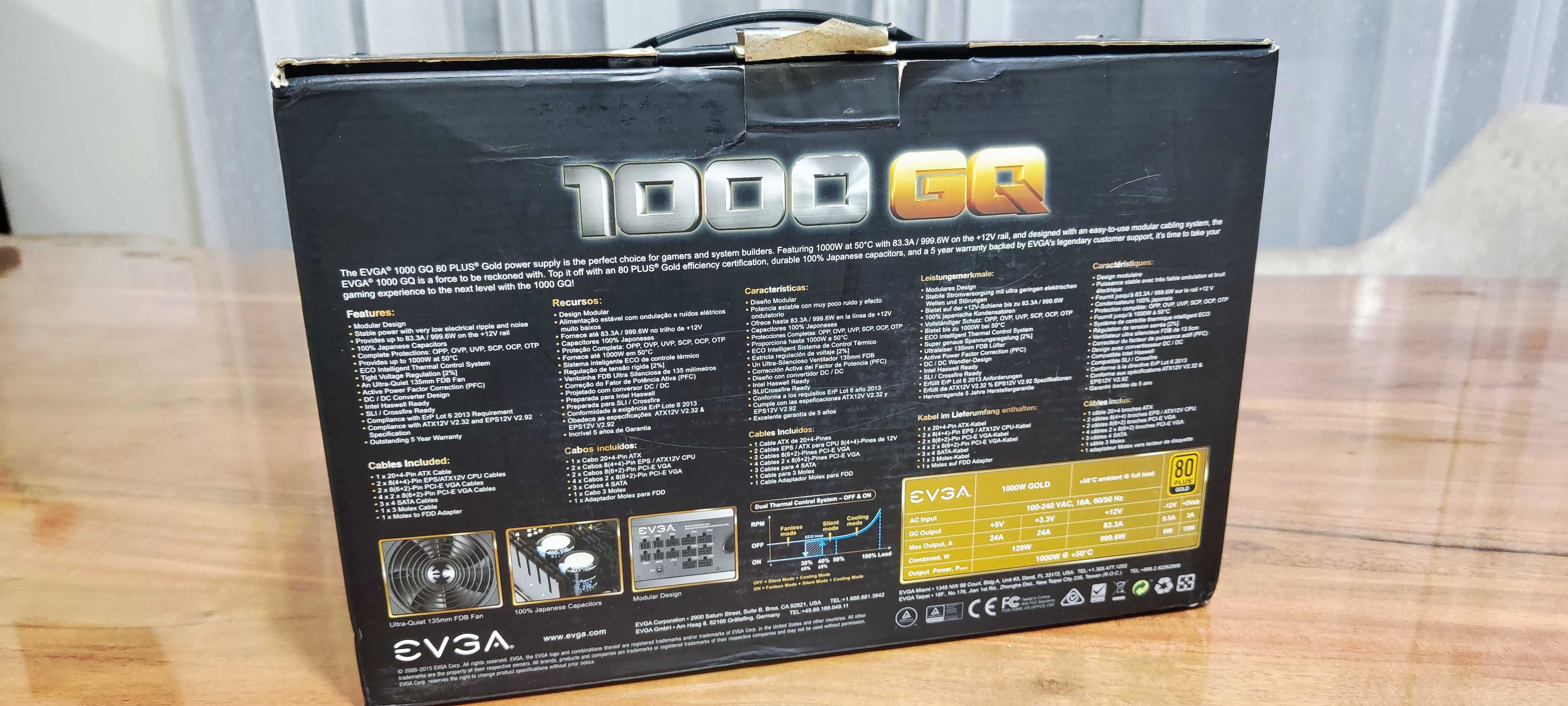 Продавам работещо захранване EVGA 1000 GQ  GOLD - 210-GQ-1000-V3