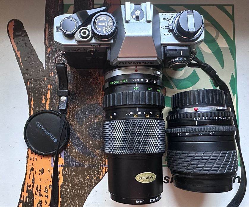 olympus om 10 1 slr zuico 75-150mm 28-70mm