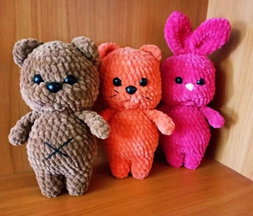 вязаные игрушки, ручная работа