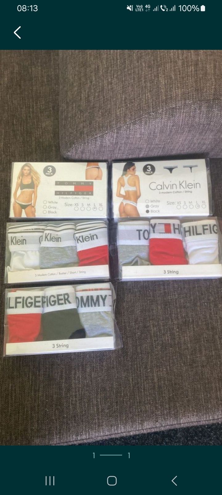 Chiloți Calvin Klein și Tommy Hilfiger Damă