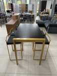 Set 4 Scaune de bar cu  Masa inclusa /  inox   -  LumiSource