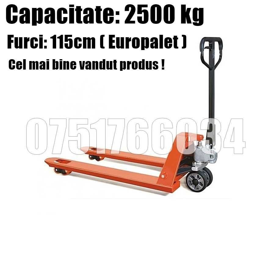 Transpalet Manual Furci 80 115 200 cm 2500 kg LIVRARE GRATUITA