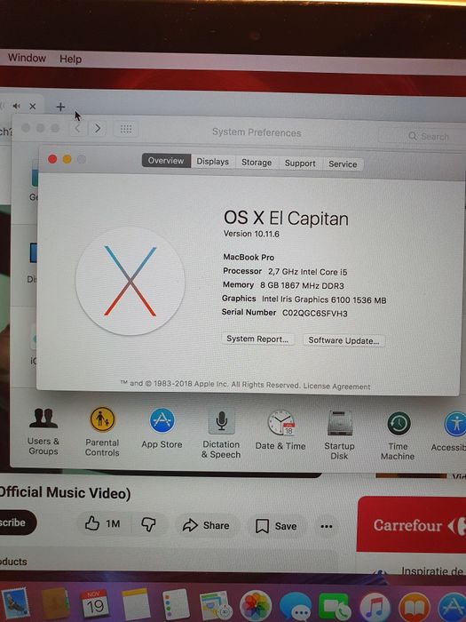 Macbook Pro Retina13",Cpu i5,Ram 8gb,Ssd,Intel IRIS, Baterie 8 ore !