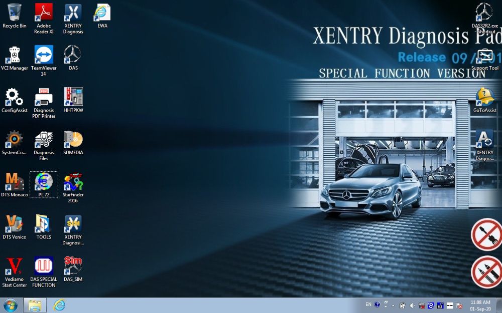 Диагностика тест на Mercedes Benz с Star Diagnosis / xEntry Мерцедес