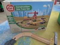 Set playtive trenuleț și sine de lemn santier