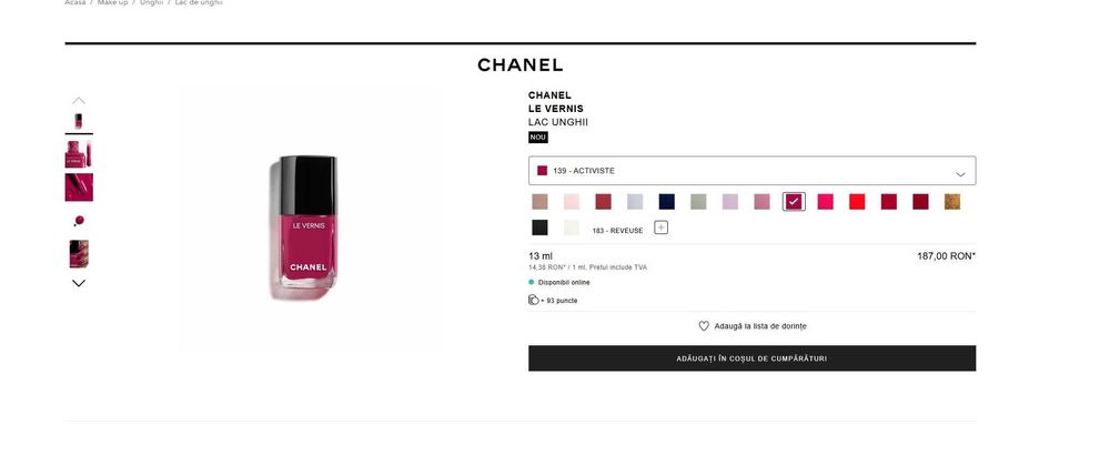 Pachet CHANEL Gel Rezistent Sprancene/Lac unghii Le Vernis!