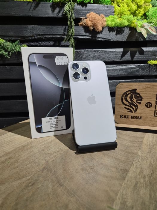 iPhone 16 Pro Max 1TB White Bat 93% Neverlocked/Fact+Garantie